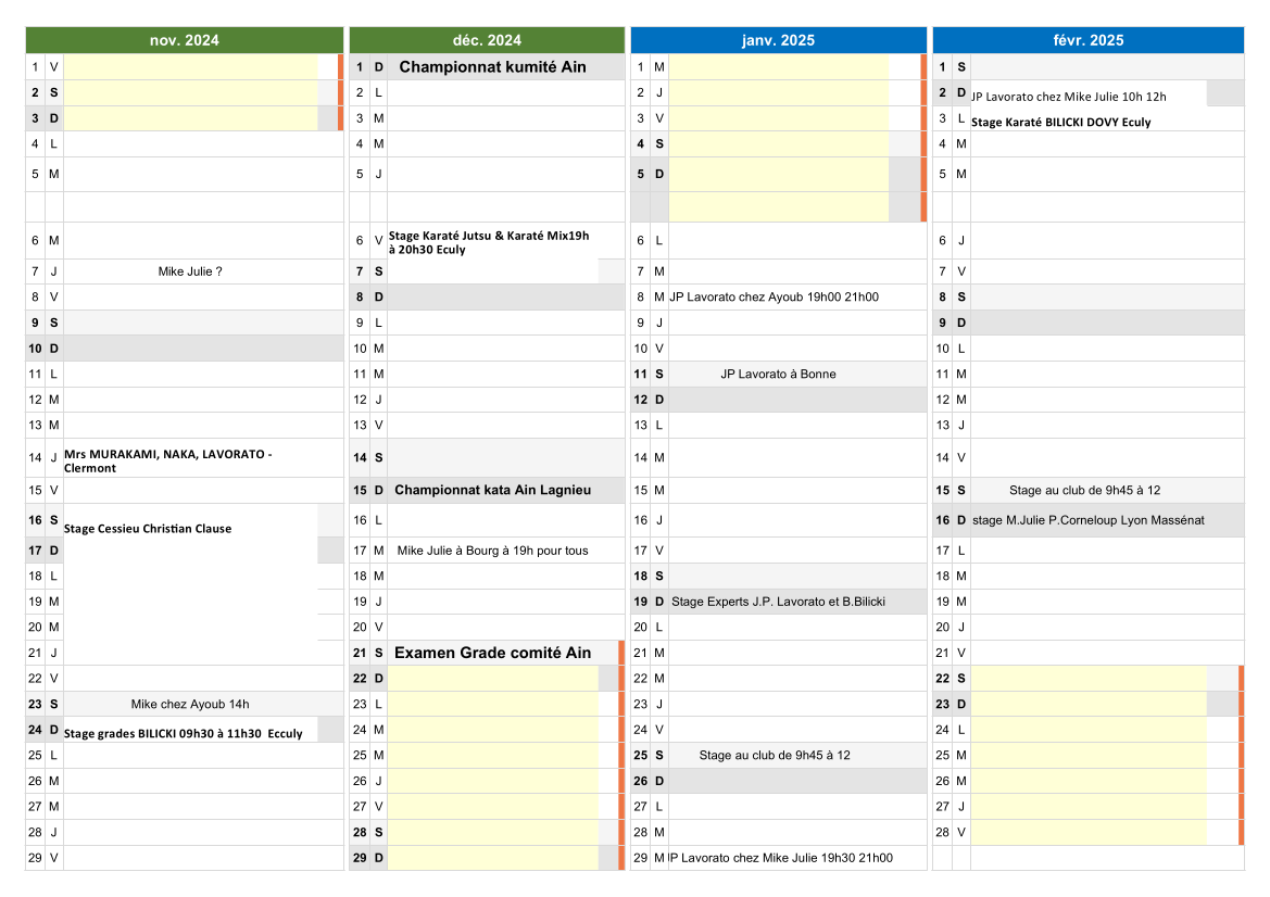Calendrier 1