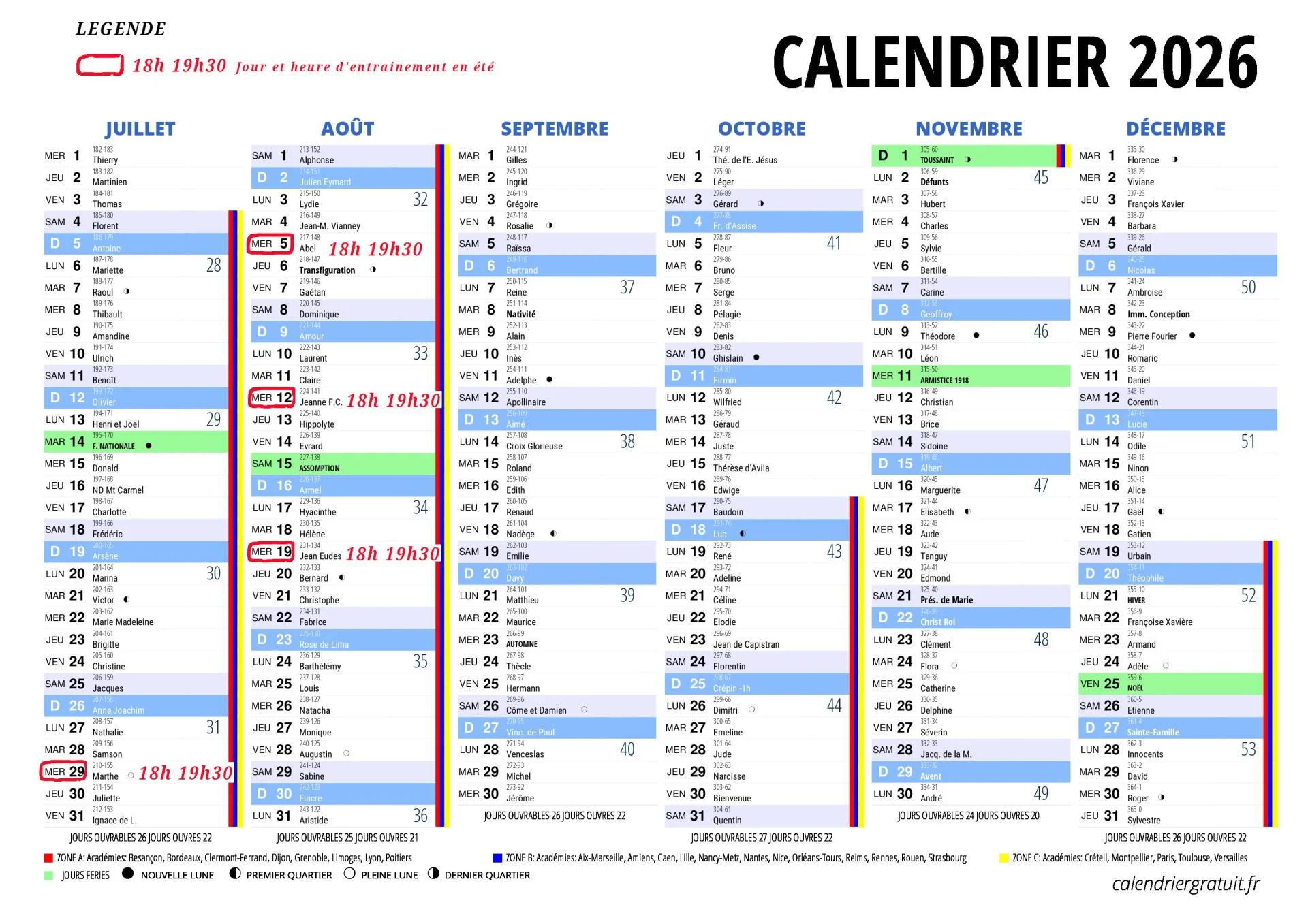 Calendrier 2026 1